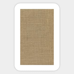 Natural Woven Beige Burlap Sack Cloth Sticker